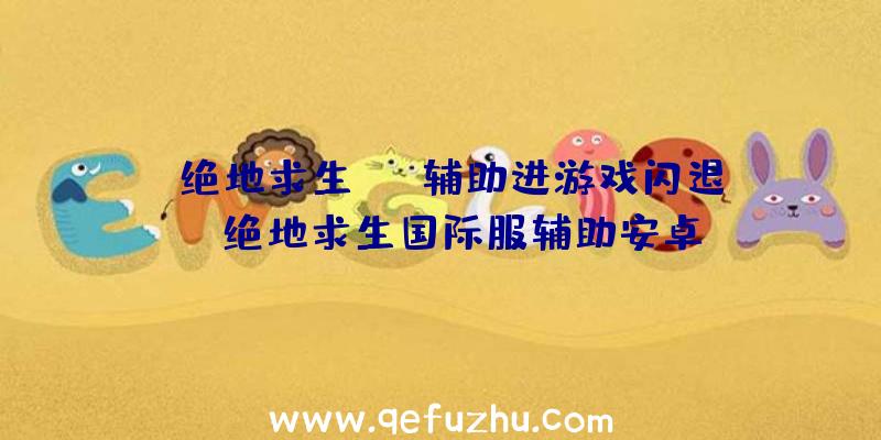 「绝地求生xyz辅助进游戏闪退」|绝地求生国际服辅助安卓
